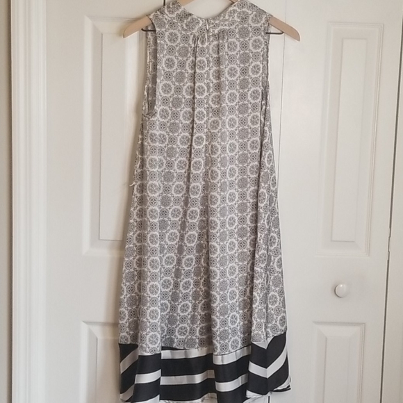 Peter Som Sleeveless Mixed Pattern Shift Dress - Picture 6 of 10